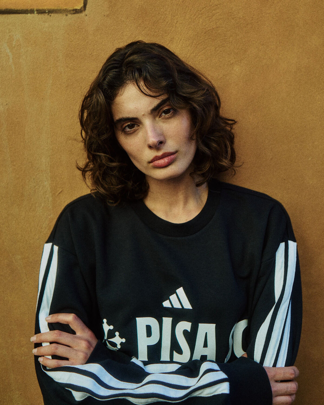 Felpa Girocollo Nera Pisa 25/26