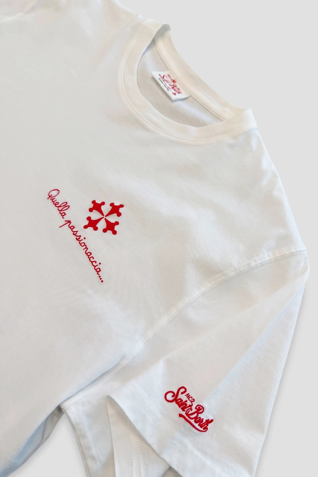 T-shirt "Quella Passionaccia" MC2 Saint Barth x Pisa SC bianca